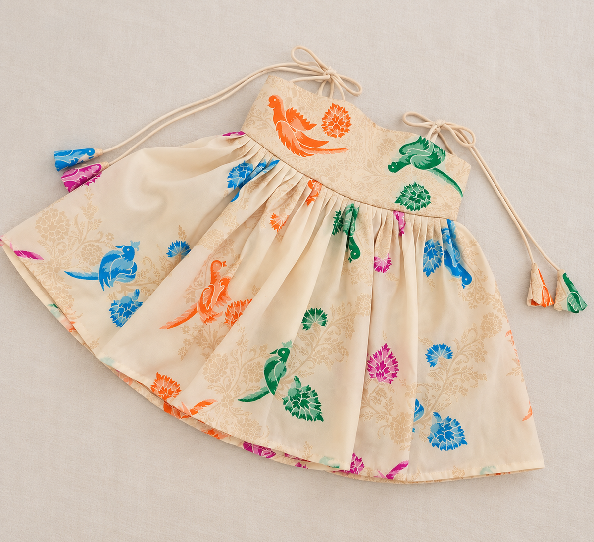 Classic Banarasi Frock - Cream