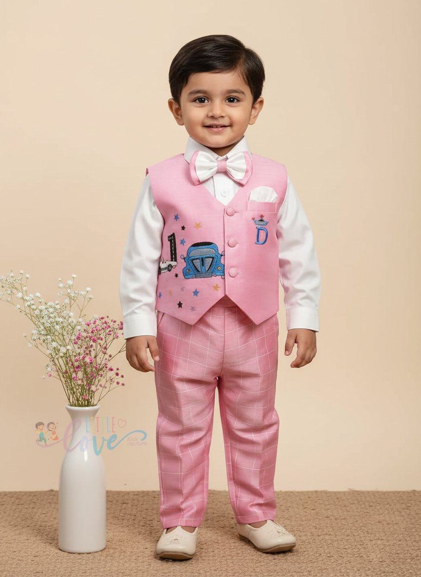 Car Theme waistcoat set.