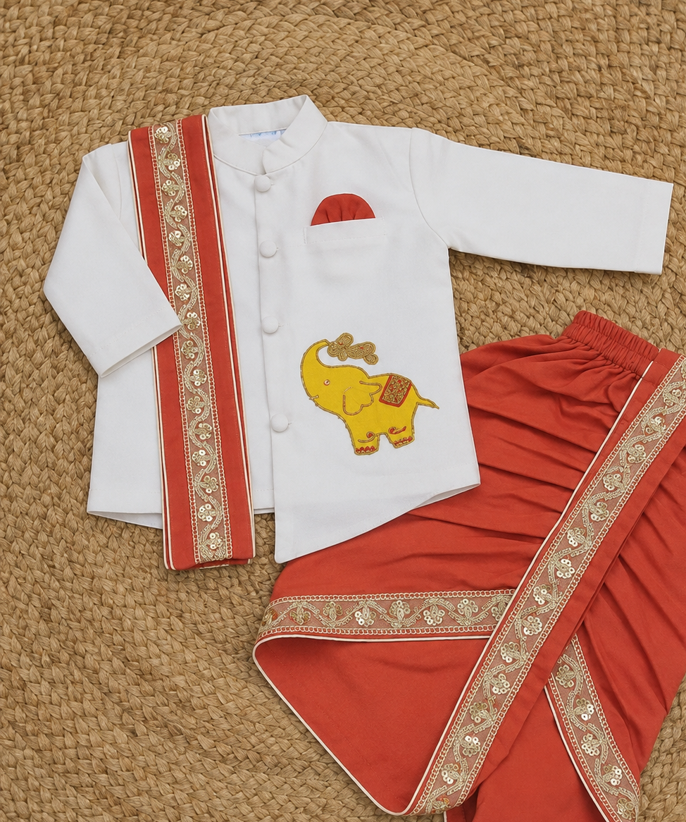 Elephant Kurta Dhoti Set