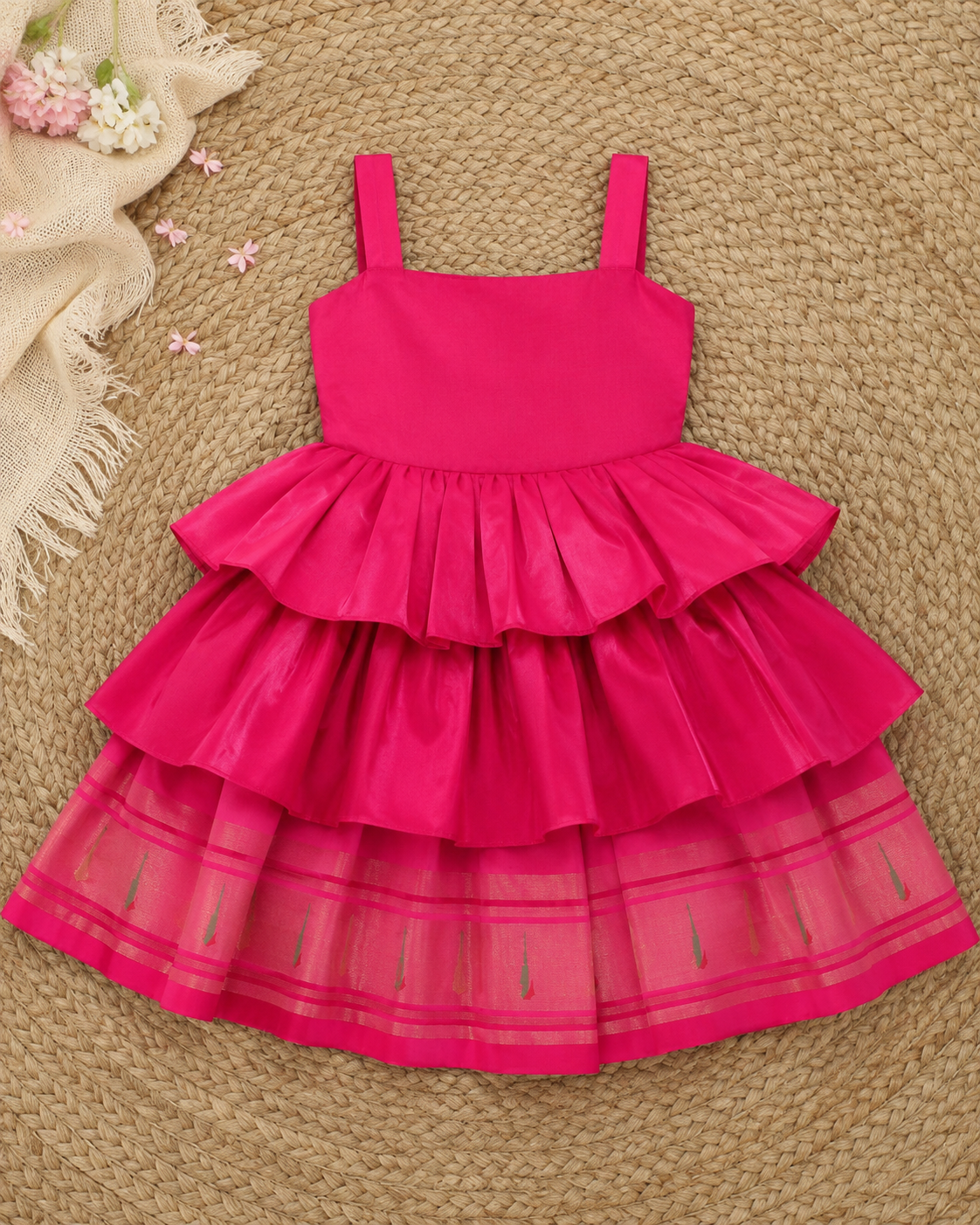 Pink Layered frock