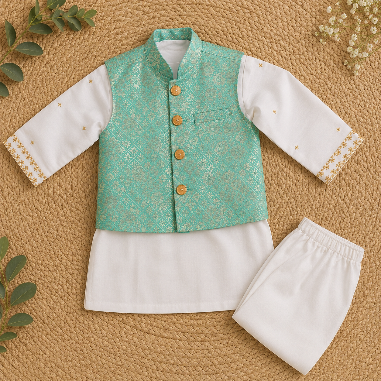 Mint Royal Boys Kurta Set