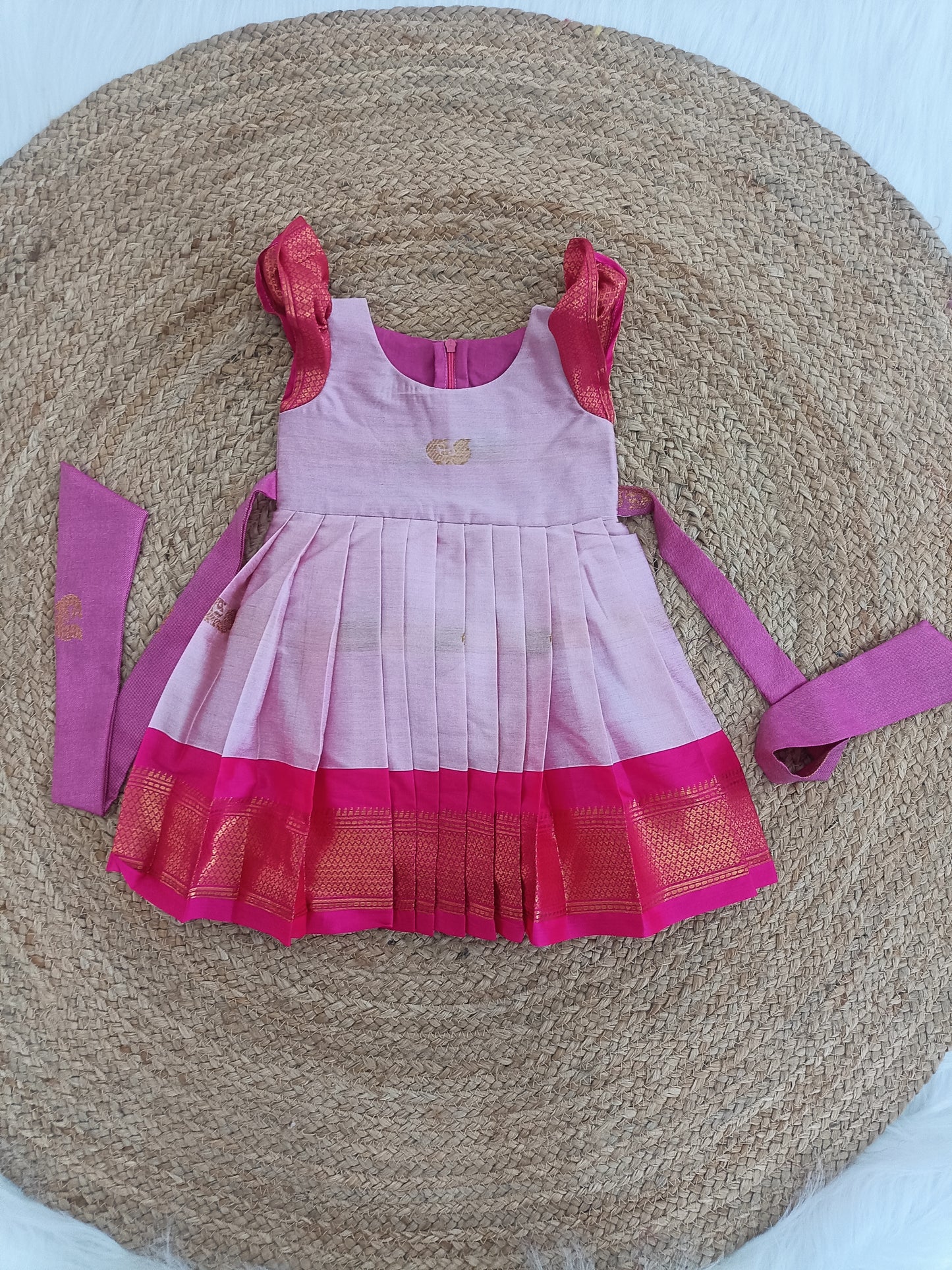Sita Pleated Frock – pink