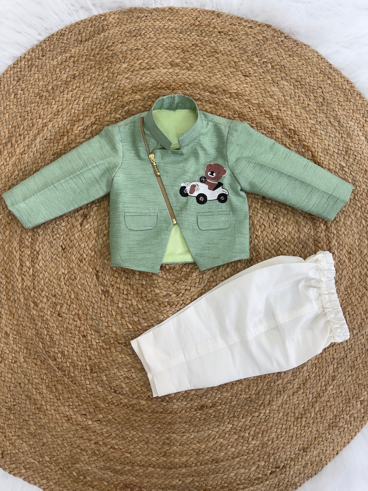 Pastel Mint Teddy Birthday Set