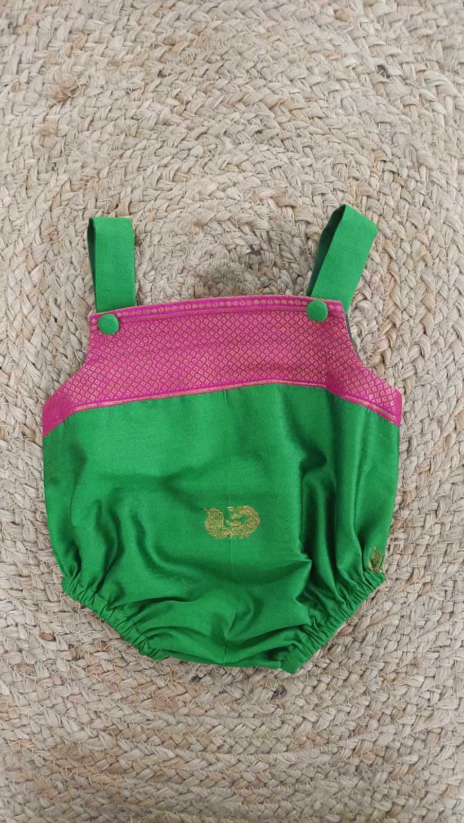 Soft Silk Baby Romper – Green