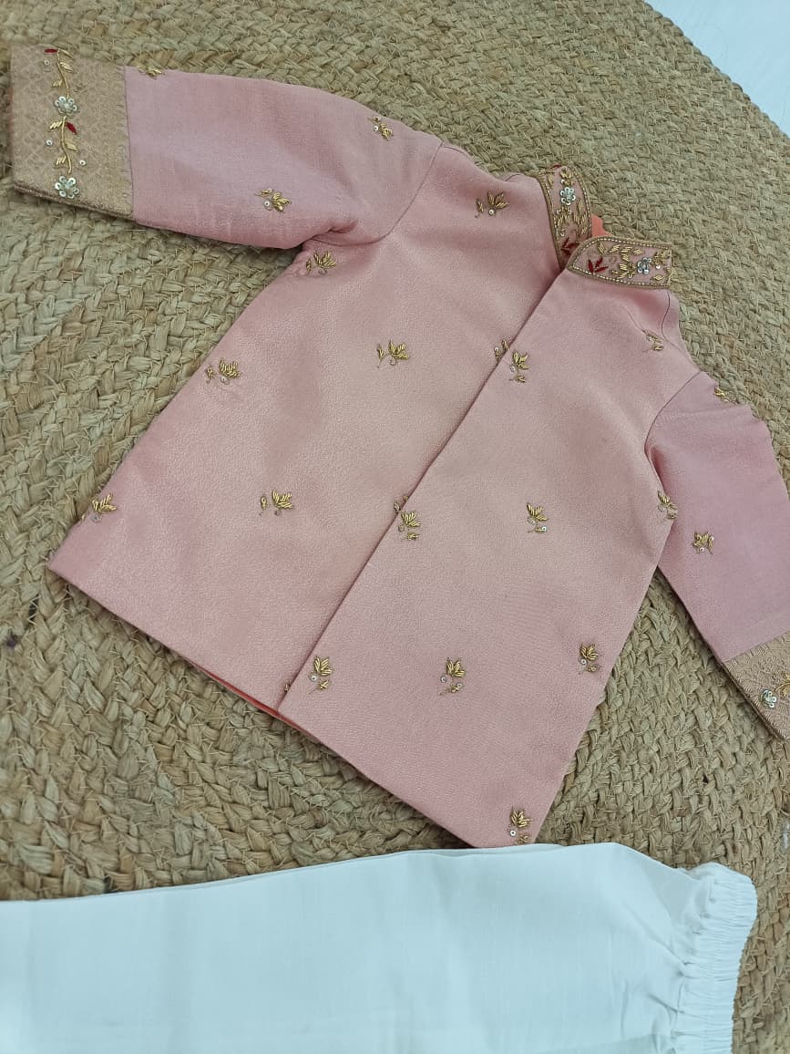 peach Festive Kurta Set