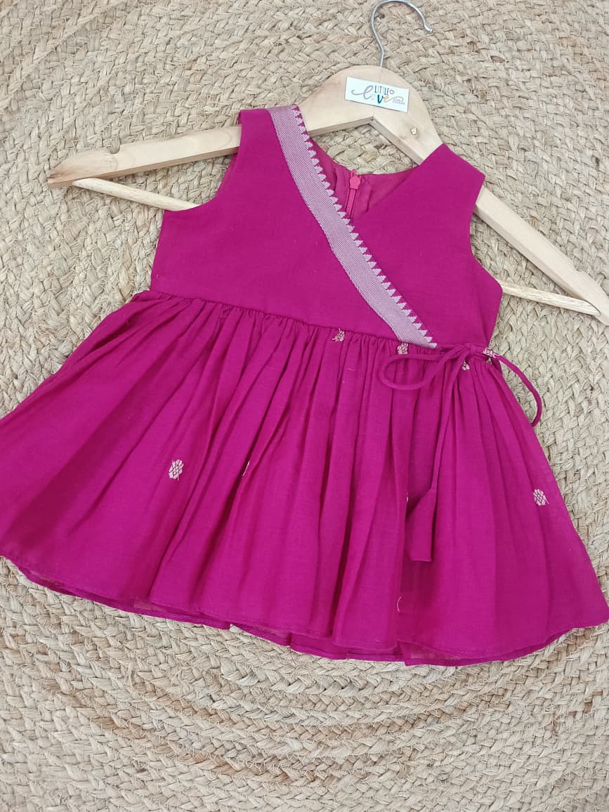 Narayanpet Cotton Frock - Pink