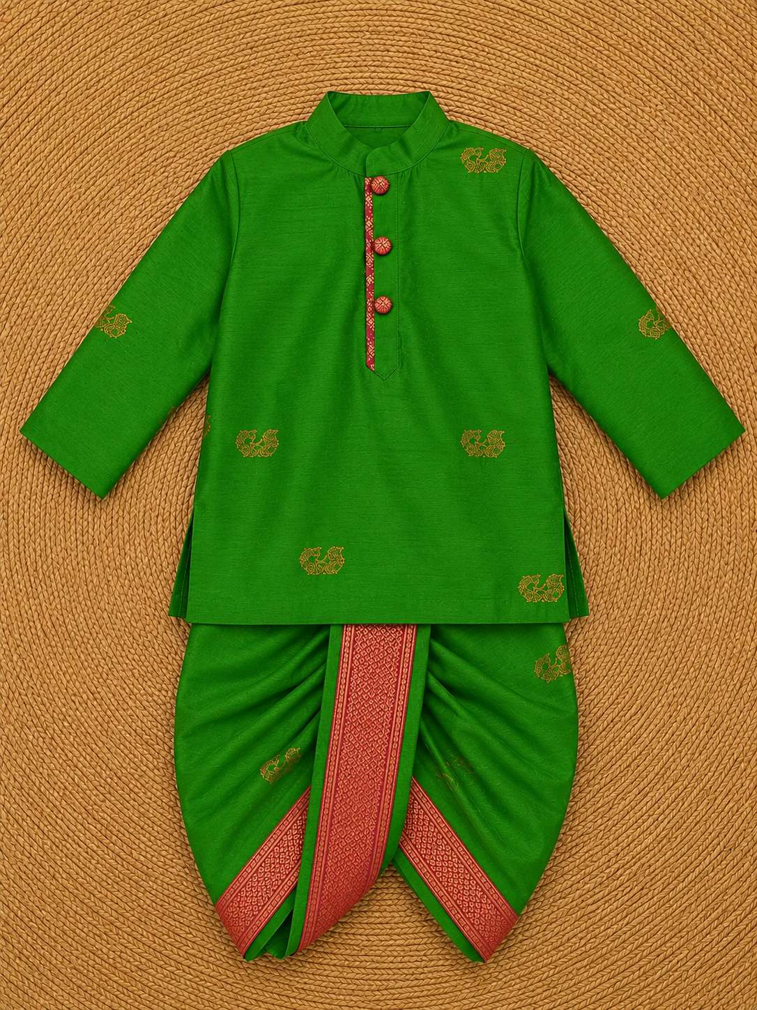 Mini Ethnic Set - Parrot Green