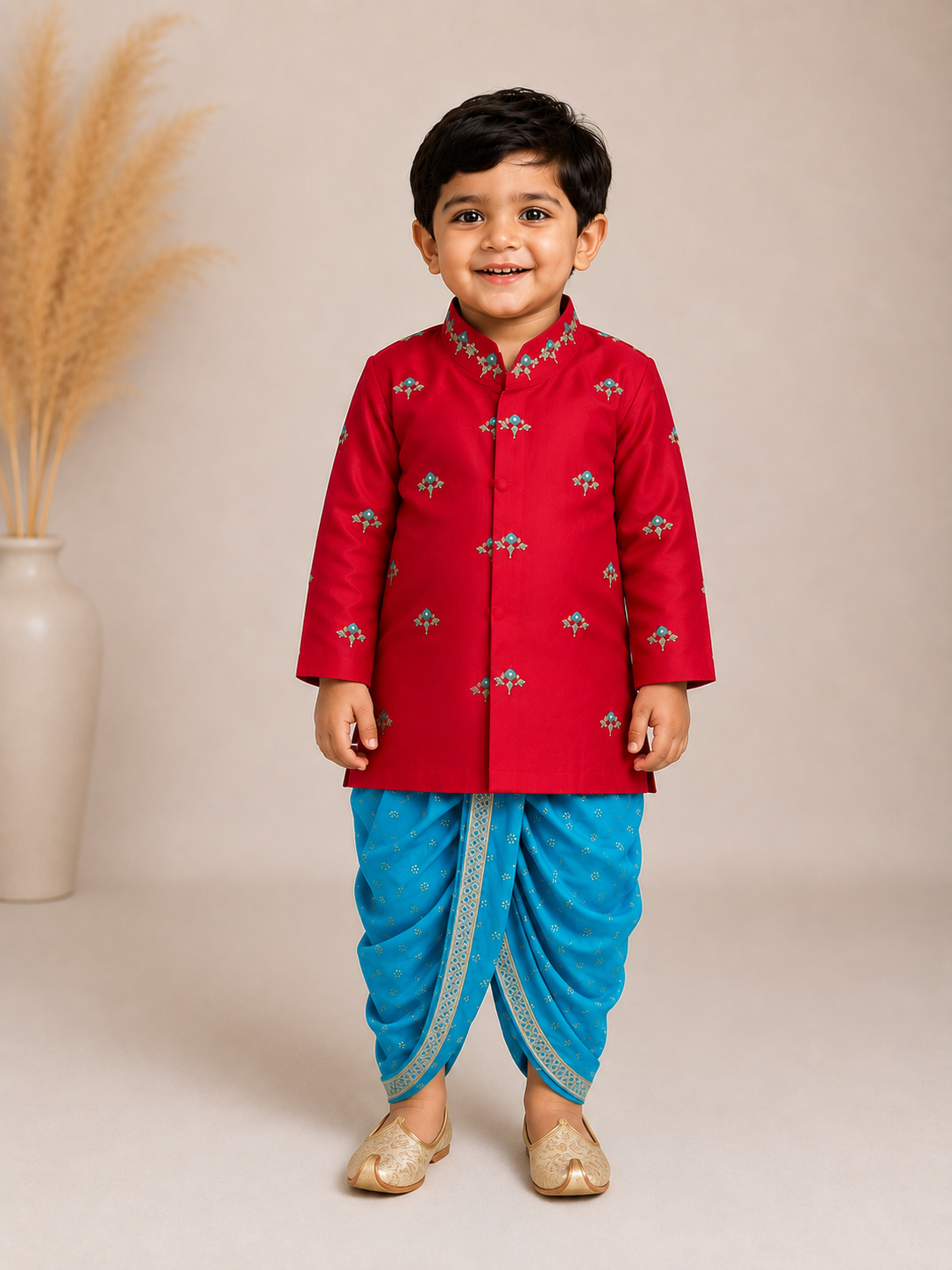 Red & Blue Butti Set