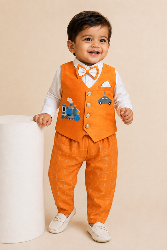 Little Train Waistcoat Set