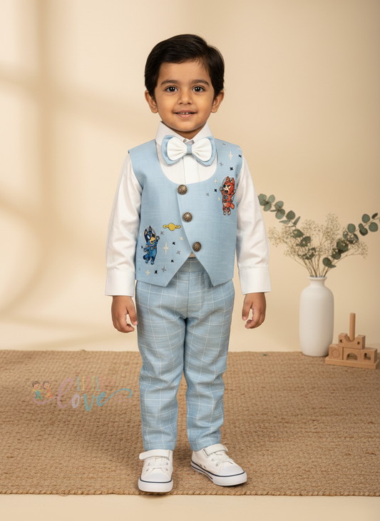 Bluey waistcoat set.