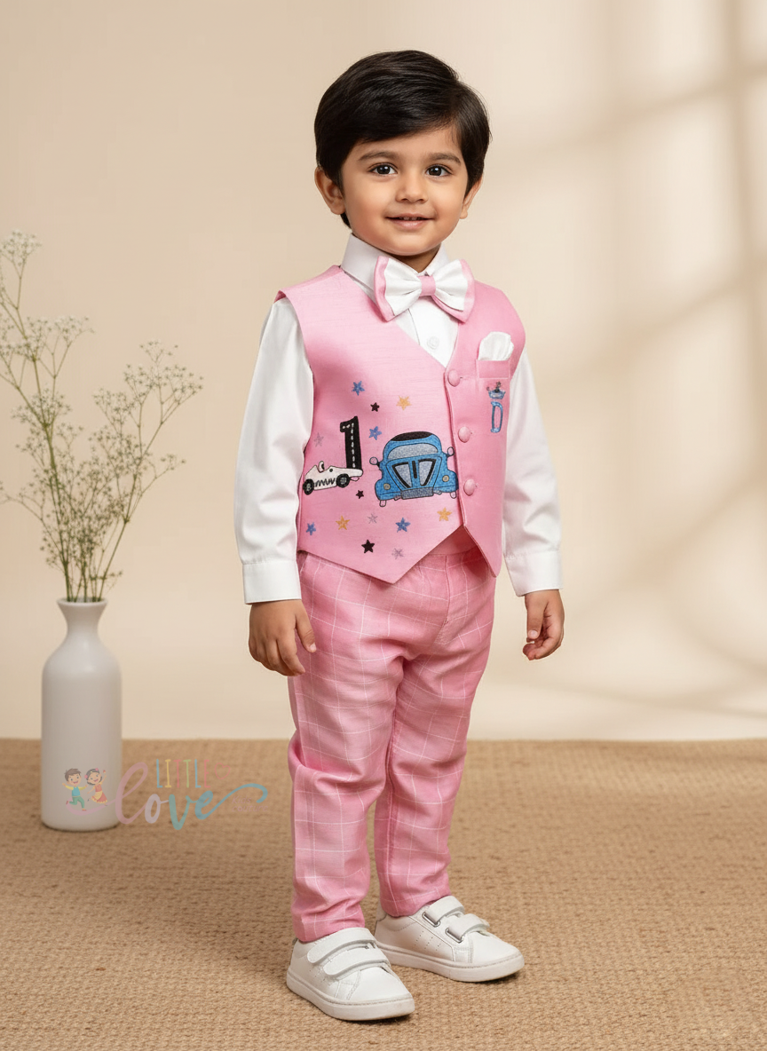 Car Theme waistcoat set.