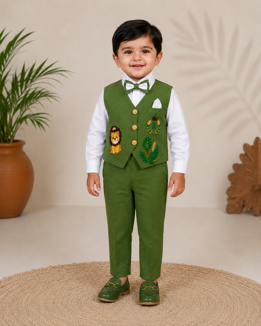 Little Jungle Prince Waistcoat Set