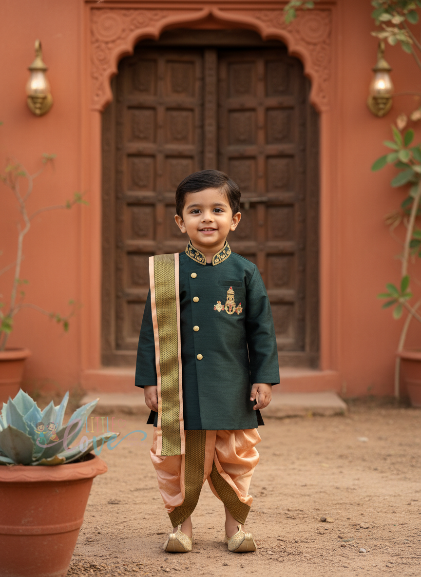 Divine venkateshwara kurtha dhothi set