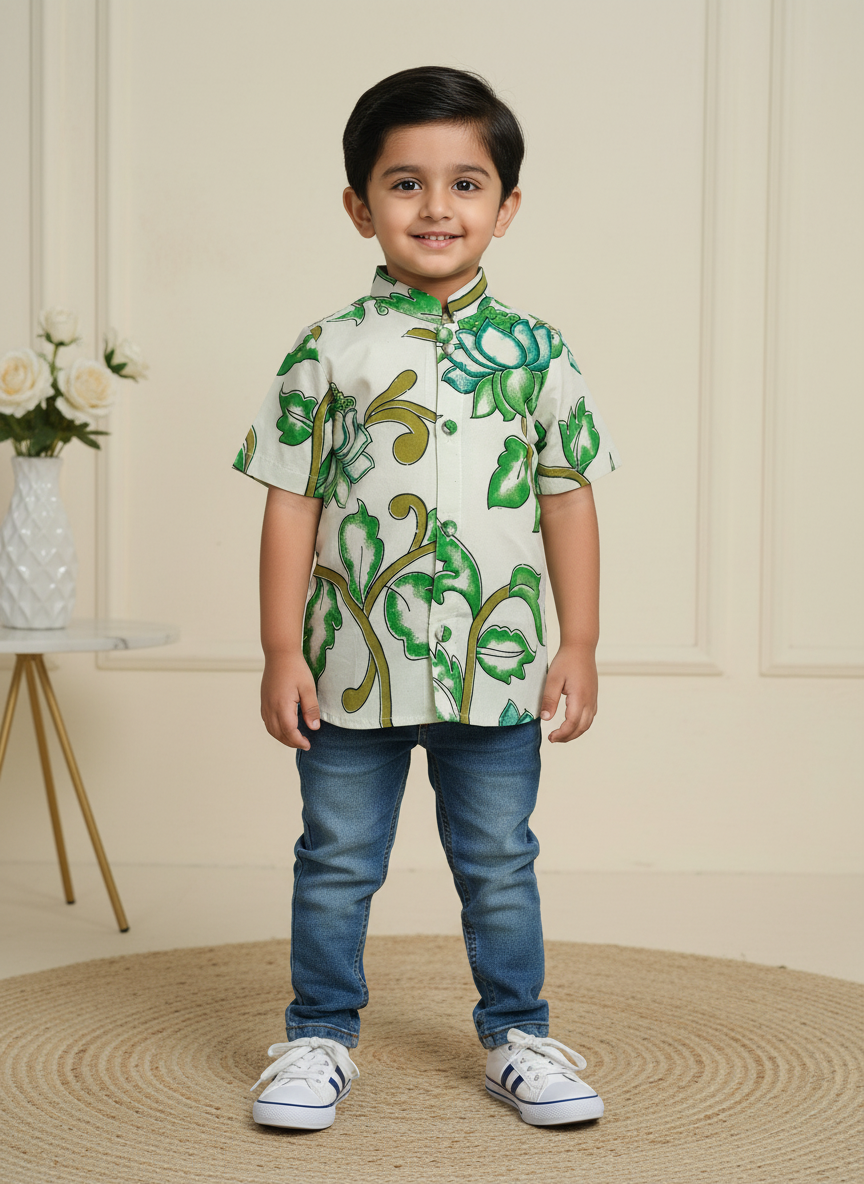 Kalamkari Shirts-Green