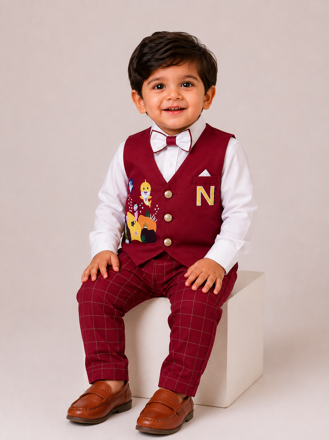 Little Shark Waistcoat Set