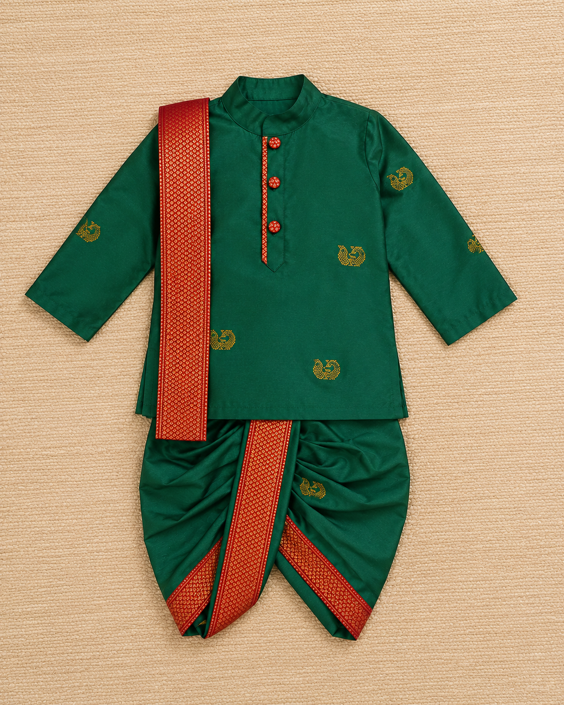 Ethnic Sibiling Set -Green