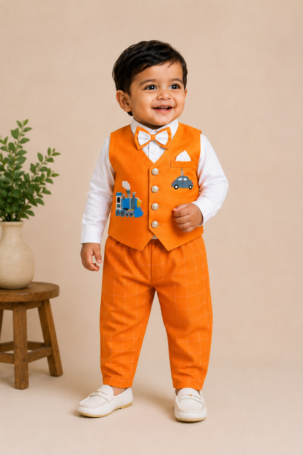 Little Train Waistcoat Set