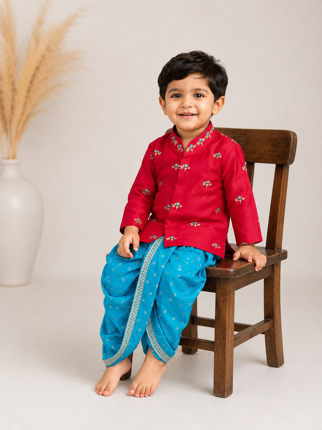 Red & Blue Butti Set