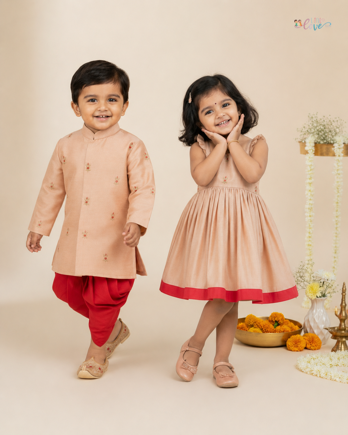 Peach Tissue Sibiling set