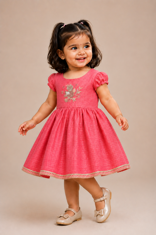 Pink Song Bird Frock