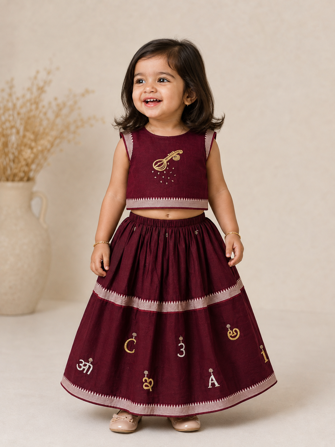 Aksharabyasam Lehenga Set