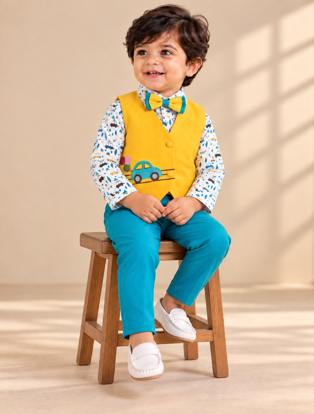 Little Wheels Waistcoat Set