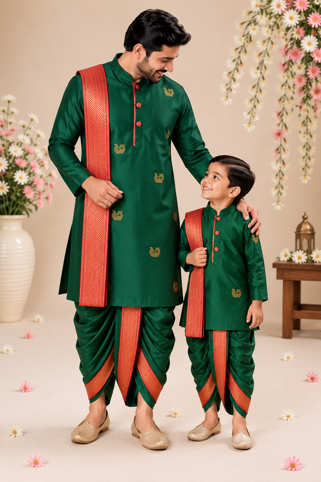 F&S Ethnic Kurta Set -  Green
