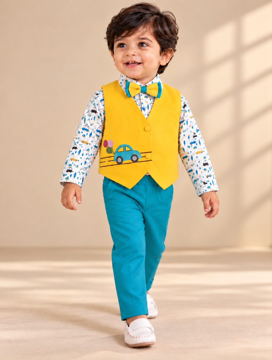 Little Wheels Waistcoat Set
