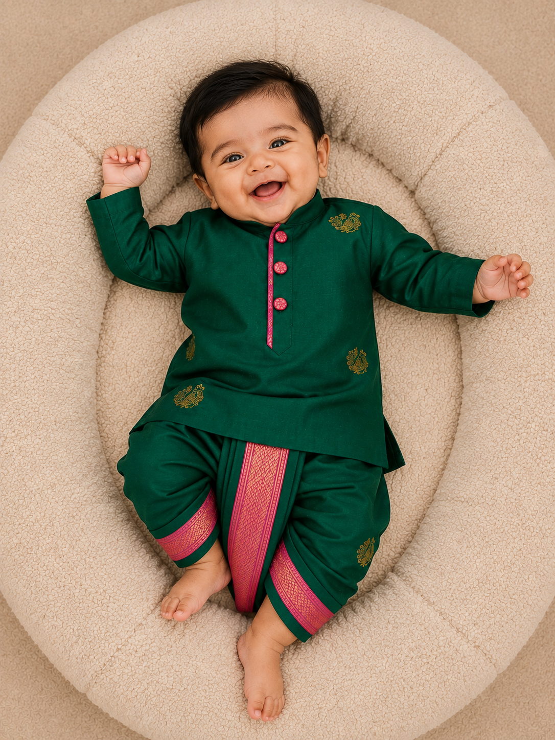 Mini Ethnic Set - Green & Pink
