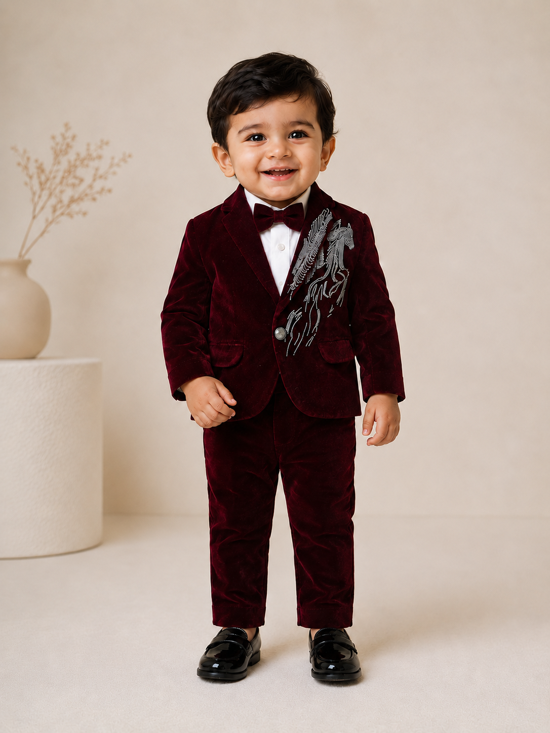 Horse Blazer Set – Wine