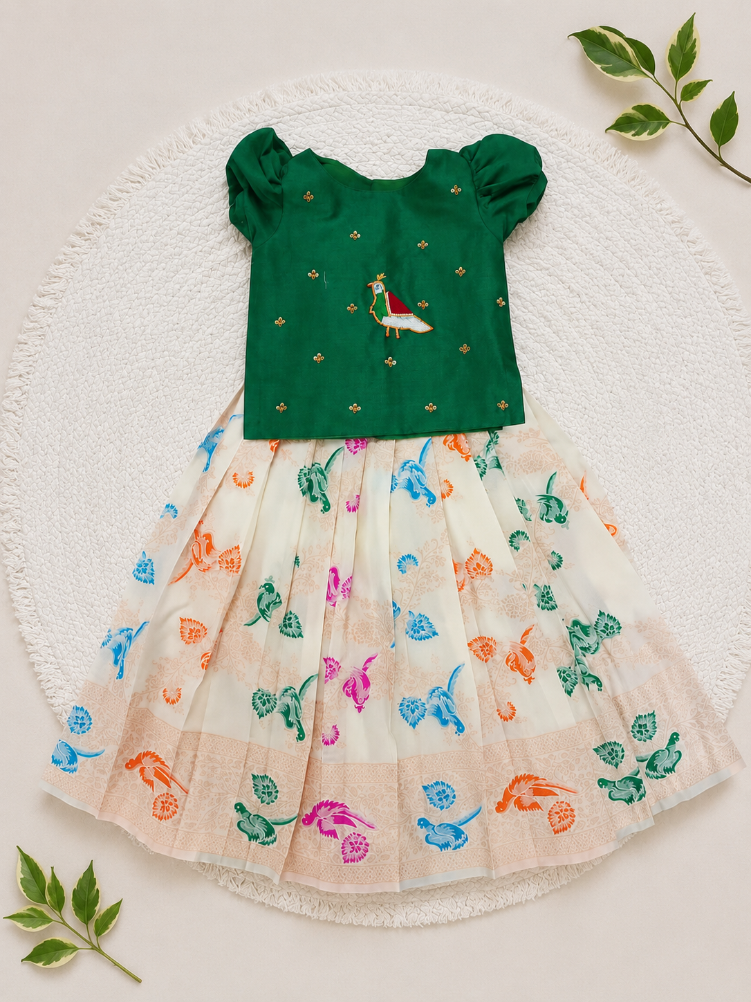 Festive Bird Lehenga Set