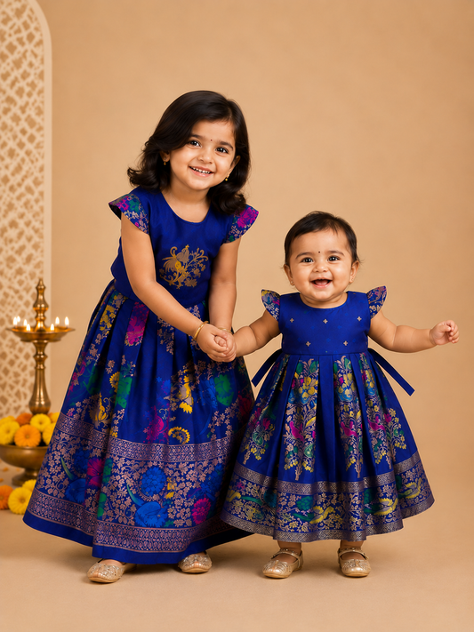 Blue Floral Sisters Set