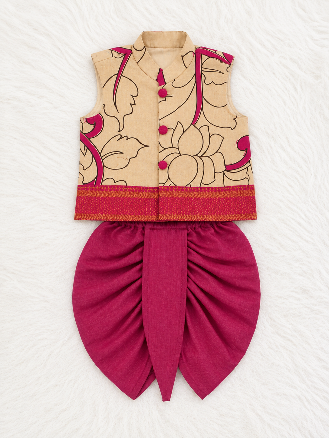 Kalamkari Sibiling Set - Pink
