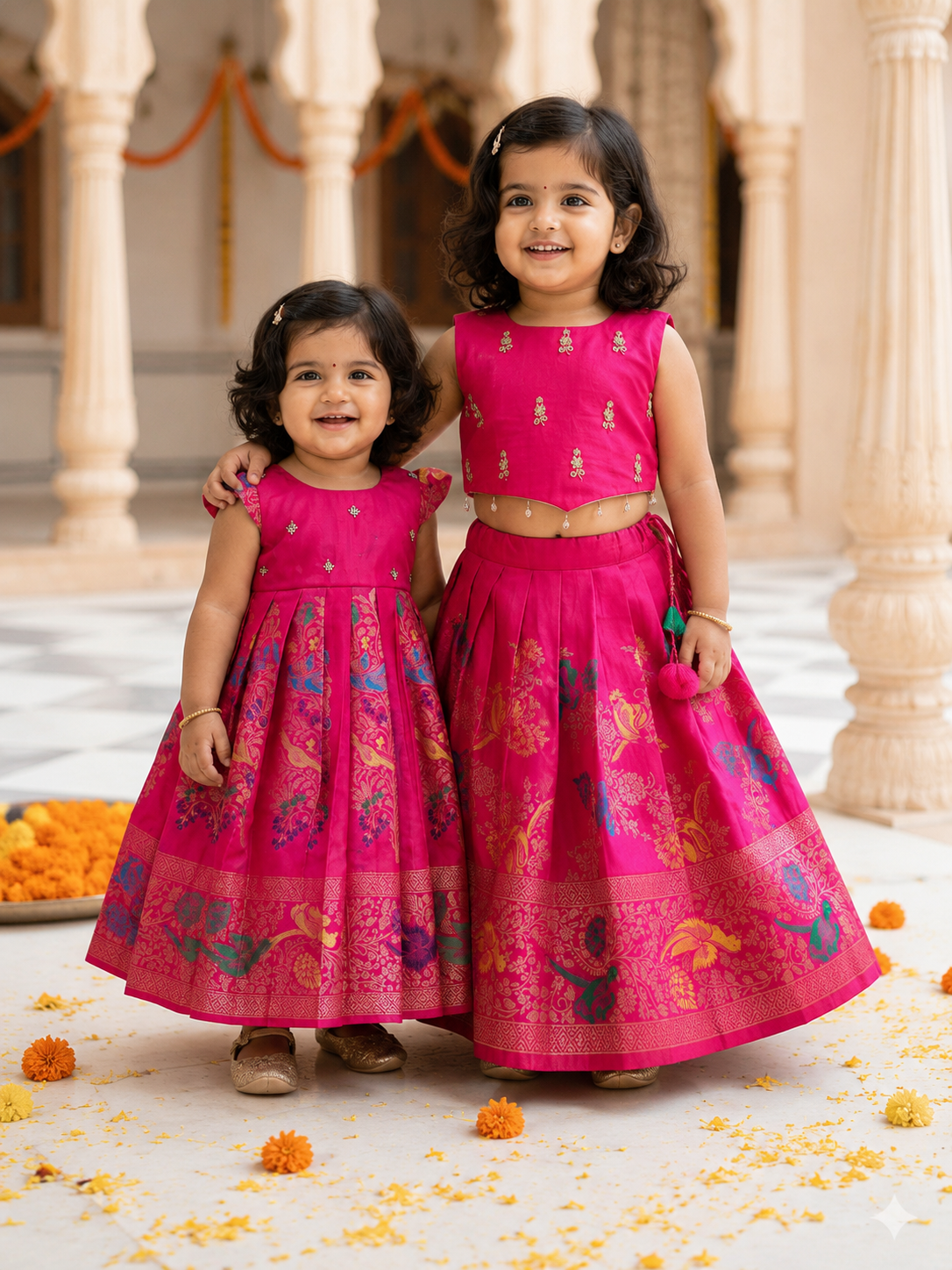 Pink Floral Sisters Set