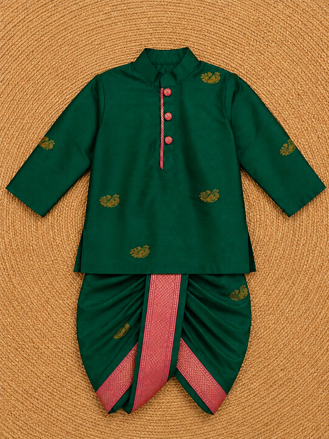 Mini Ethnic Set - Green & Pink