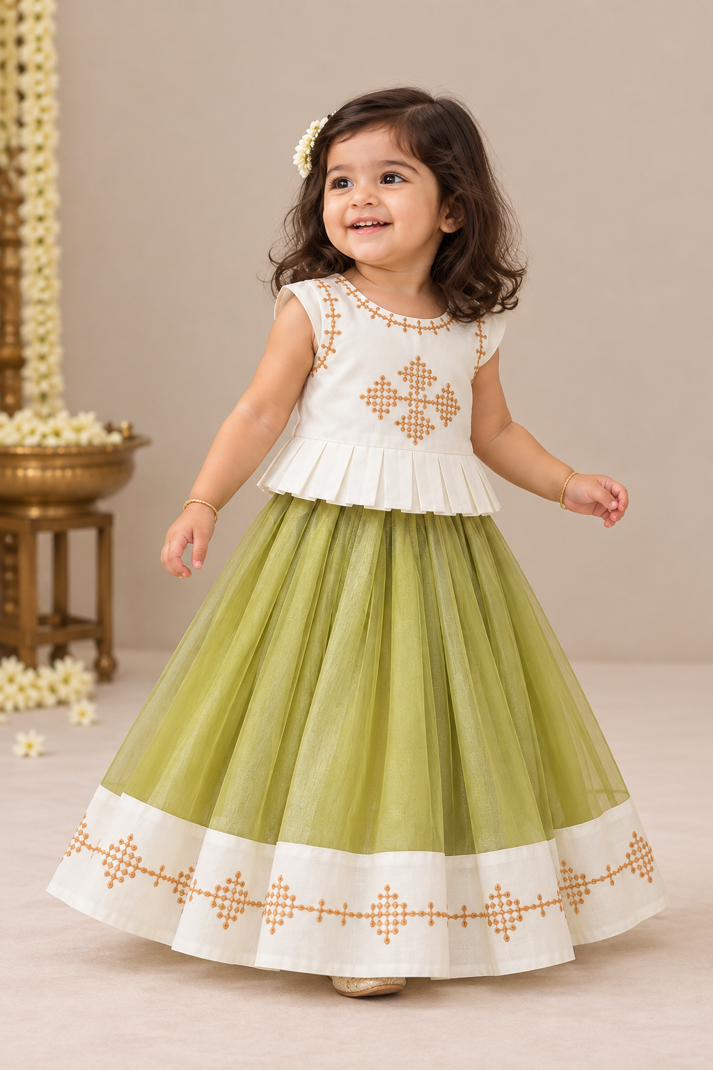Kolam Lehenga Set