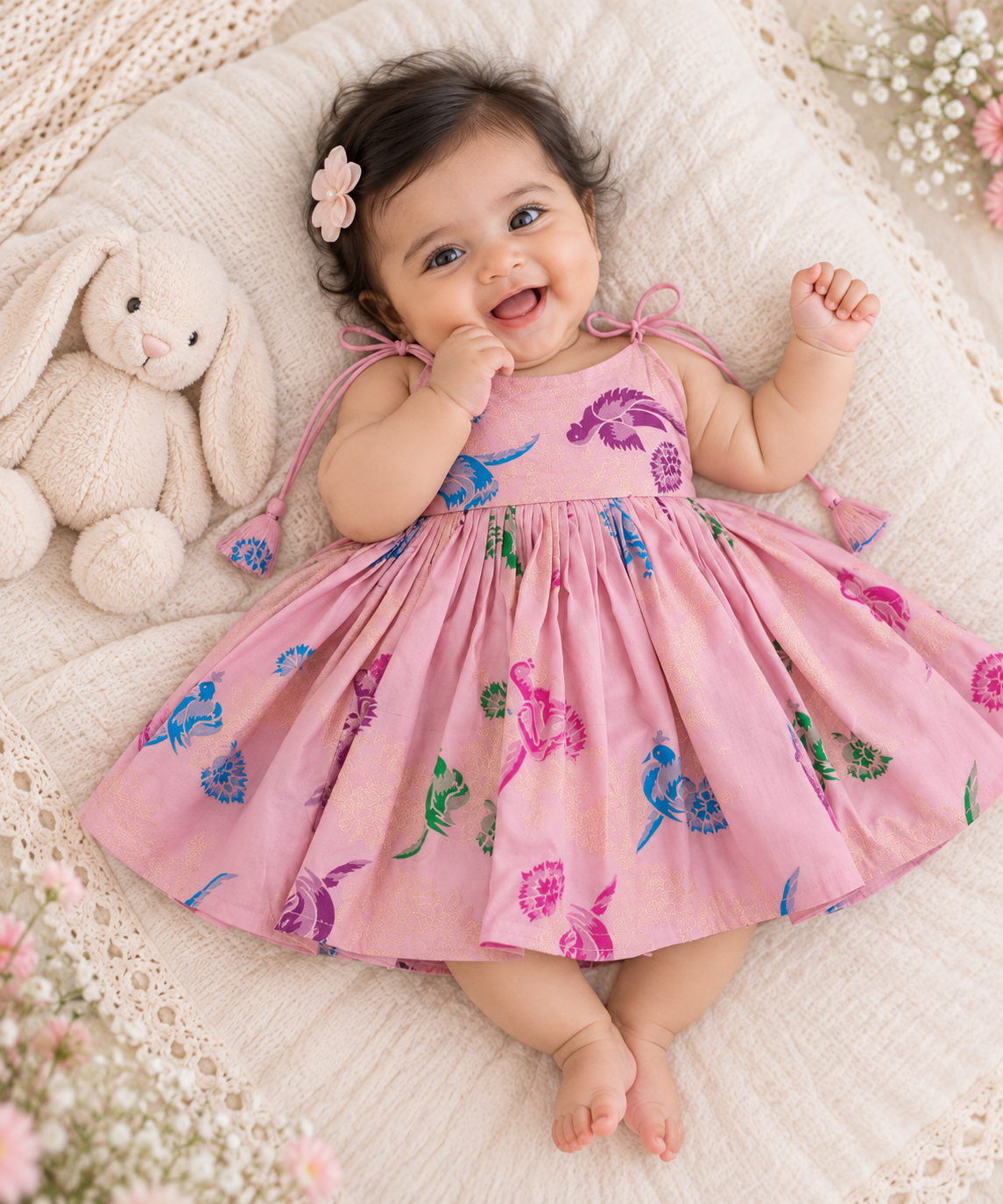 Pastel Pink Bloom Frock