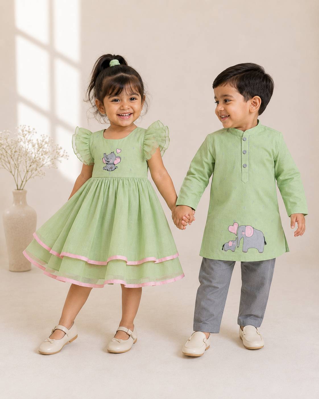 Baby Elephant Sibling Set