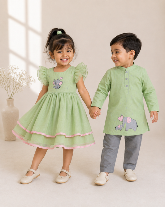 Baby Elephant Sibling Set