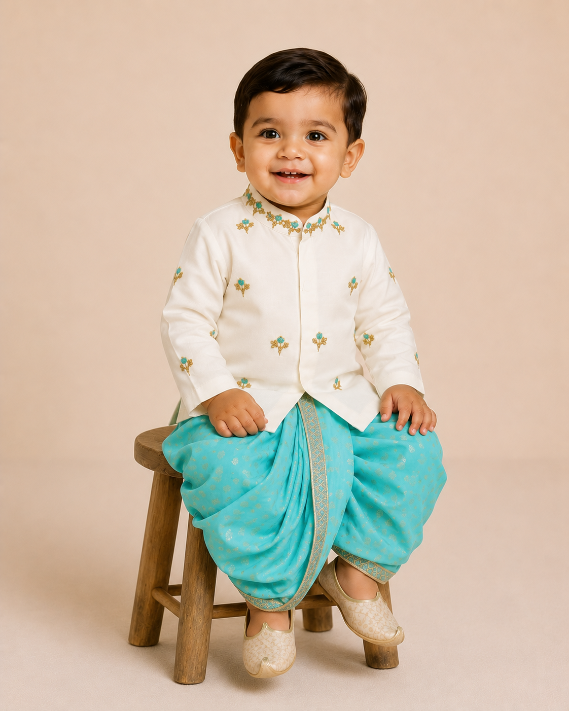 Aqua Mint Kurta Dhoti Set