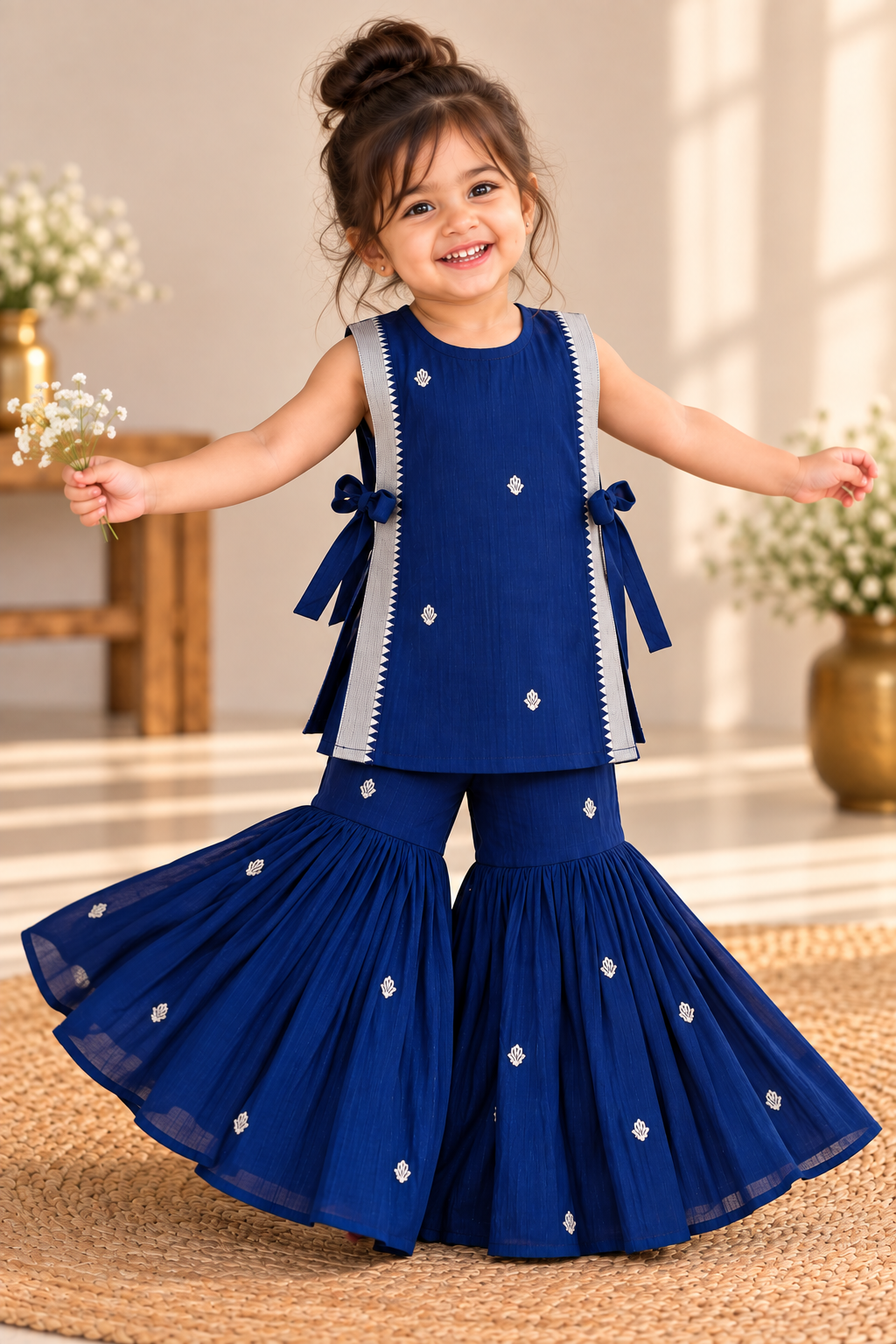 Blue Sharara Set