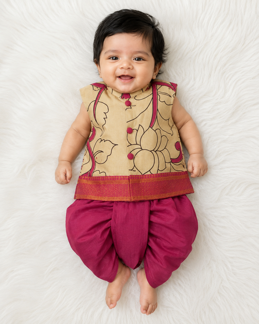 Kalamkari kurta Set - Pink
