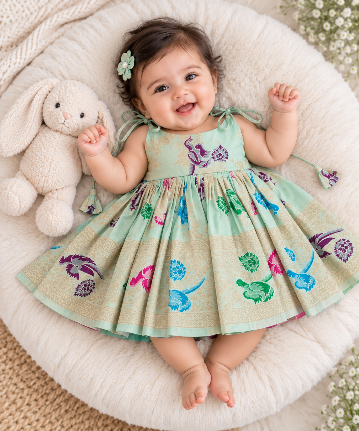 Pastel Mint Bloom Frock