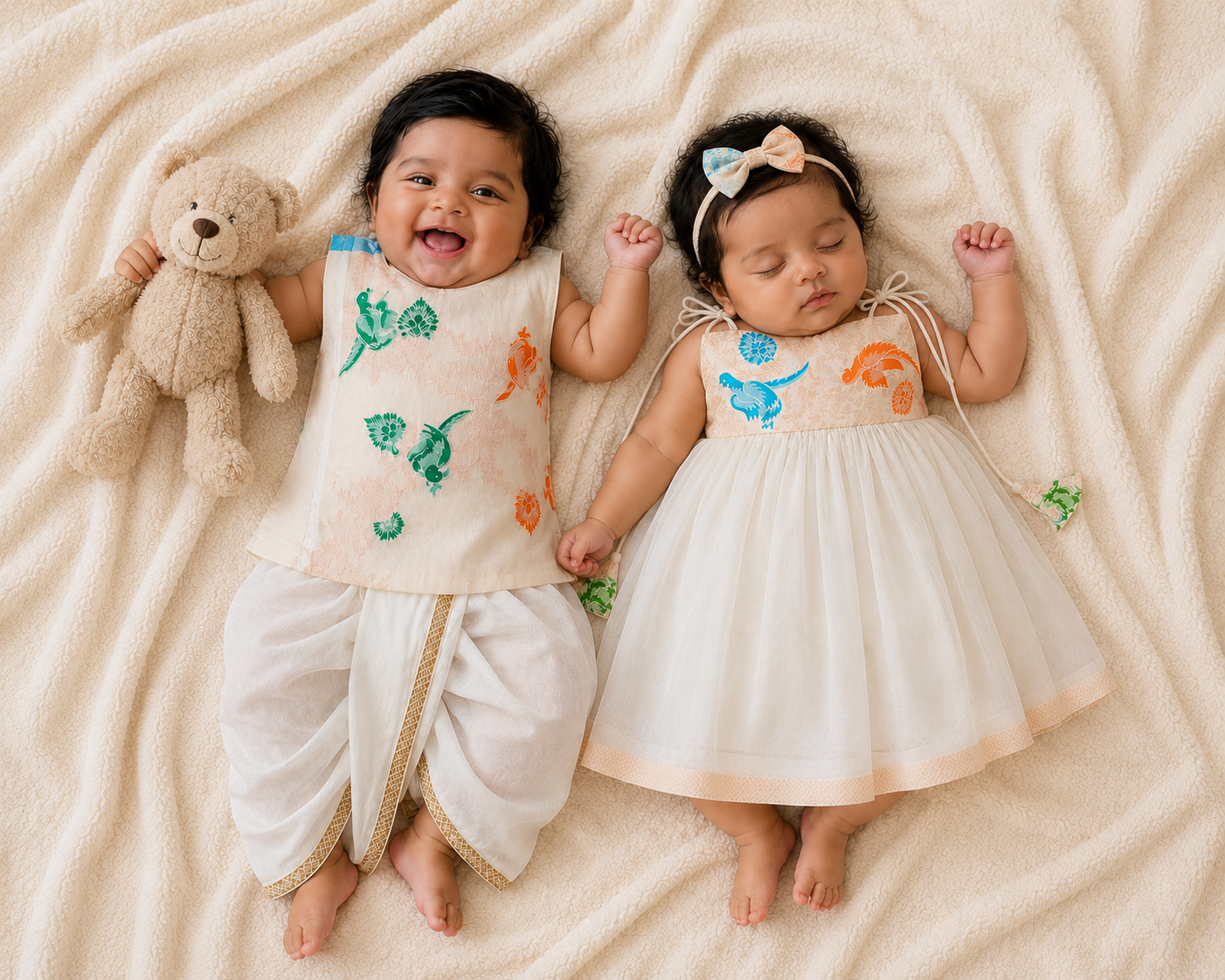 Classic Banarasi  set - Cream