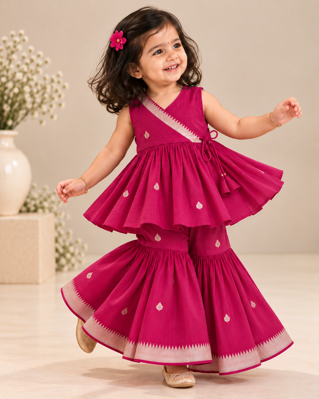 Pink Sharara Set