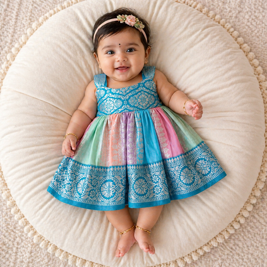 Joyful baby frock.