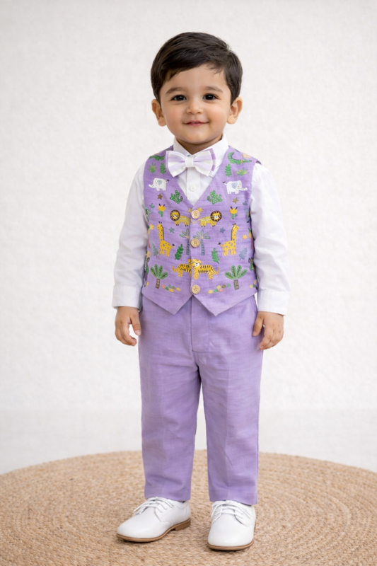 Jungle theme 3pc waistcoat set.