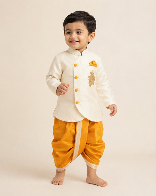 Royal Lion Kurta Dhoti Set
