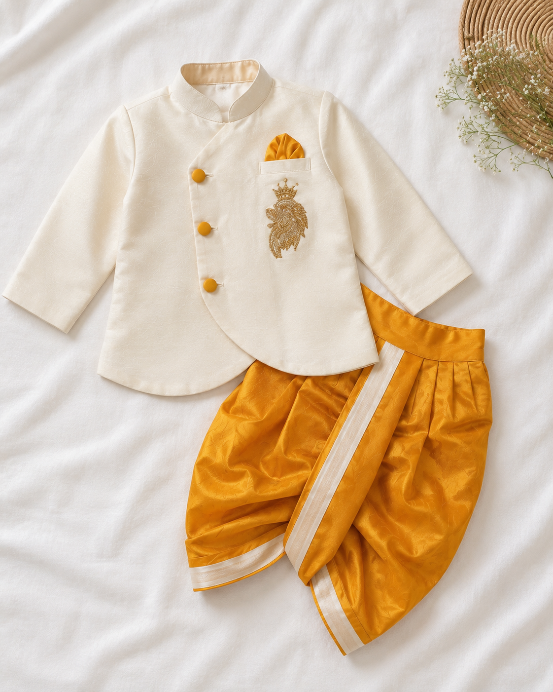 Royal Lion Kurta Dhoti Set