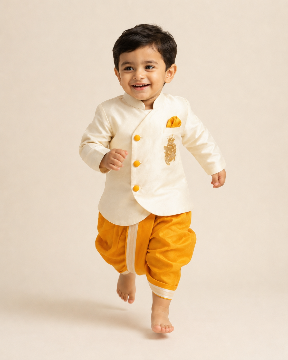 Royal Lion Kurta Dhoti Set